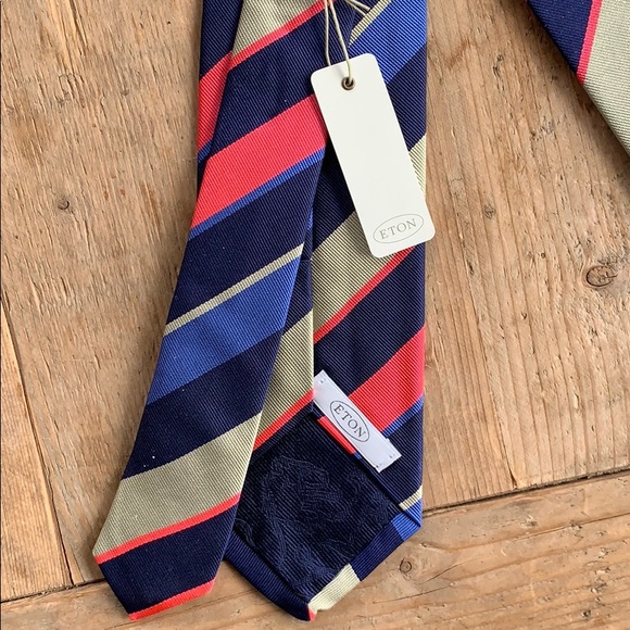 COPY - Custom Eton of Sweden stripe silk tie - Picture 2 of 3
